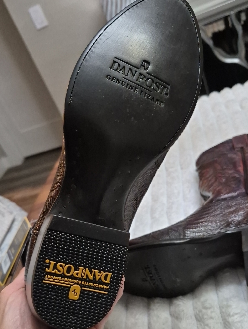DAN POST TAN TEJU LIZARD LEATHER BOOTS MEN'S SZ 10.5 D $390 - Picture 5 of 11